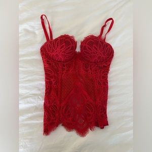 **SOLD** Victoria’s Secret corset with pantyhose straps 34b